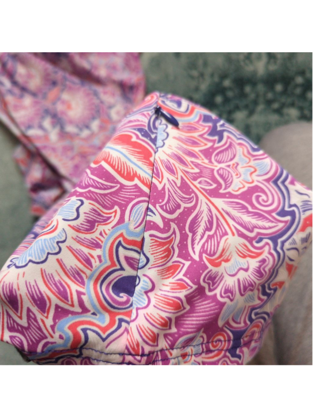 Title Nine Daring Diamalete Tech Dress - M - Purple Floral Paisley Travel - Picture 10 of 16